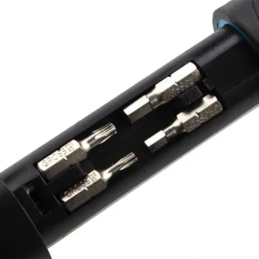 Отвертка-реверс + револ. механизм + биты., 11 пред., PH + SL + Torx + Hex, S2, 2к рукоятка