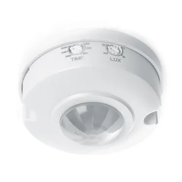 Датчик движения ИК потолочный 1200w 360 гр. 6м IP20 белый