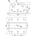 Крепление с площадкой шарнирное для профиля BPM-41горячеоцинкованное
