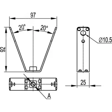 Крепление к профнастилу V-образное М10