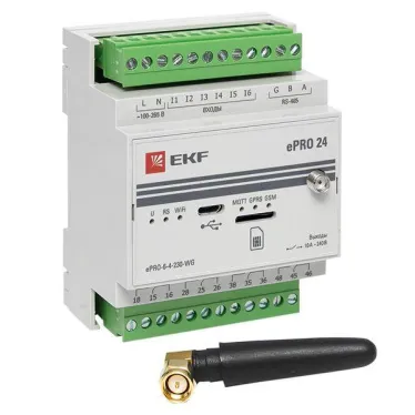 Контроллер базовый ePRO 24 удаленного управления 6вх\4вых 230В WiFi GSM с внешней антенной PROxima