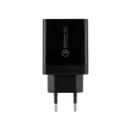 Устройство сетевое зарядное-переходник 3xUSB адаптер, 30W черное,