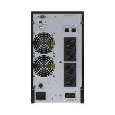 Источник бесперебойного питания Online, Small Tower, 2000 ВА/1800 Вт, 1/1, 4xSchuko, EPO, USB, RS-232, RJ45, з/у 6А, без АКБ