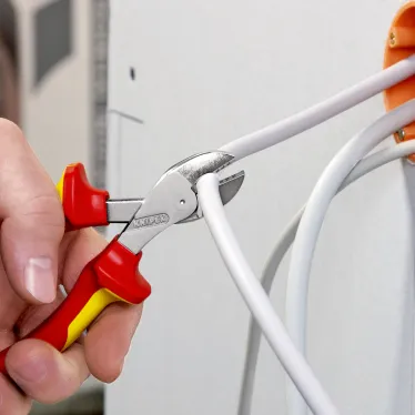 Бокорезы компактные X-CUT VDE 1000V резка - мягкая проволока 48мм проволока средней твердости 38мм твердая проволока 27мм рояльная струна (HRC 59) 22мм L-160мм диэлкектрические хромированные двухкомпонентные рукоятки блистер