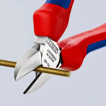 Бокорезы, резка - мягкая проволока 4 мм, проволокасредней твердости 2.5мм, твердая проволока 1.8мм, длина 140мм, 62HRC хромированные двухкомпонентные рукоятки