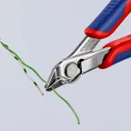 Бокорезы прецизионные ElecTronic Super KNips с зажимом для проволоки резка - мягкая проволока 02-16мм средней твердости 1мм L-125мм высокочастотная закалка режущих кромок до 60HRC INOX - инструментальная сталь 2-компонентные рукоятки
