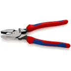 Плоскогубцы электромонтера Linemans Pliers резка - проволока средней твердости 46мм твердая проволока 3мм L-240мм двухкомпонентные рукоятки цвет черный