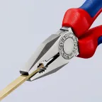 Плоскогубцы комбинированные резка - проволока средней твердости 34мм твердая проволока 22мм кабель 12мм (16мм) L-180мм хромированные двухкомпонентные рукоятки