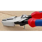 Плоскогубцы электромонтера Linemans Pliers резка - проволока средней твердости 46мм твердая проволока 3мм L-240мм двухкомпонентные рукоятки цвет черный