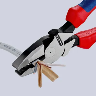 Плоскогубцы электромонтера Linemans Pliers резка - проволока средней твердости 46мм твердая проволока 3мм L-240мм двухкомпонентные рукоятки цвет черный