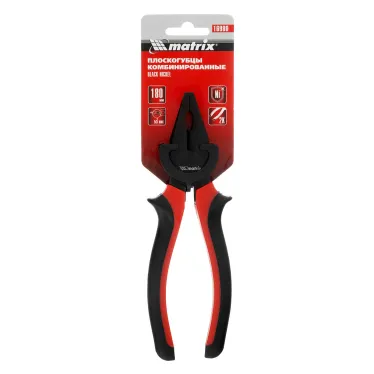 Плоскогубцы Black Nickel, 180 мм, комбинированные, двухкомпонентные рукоятки