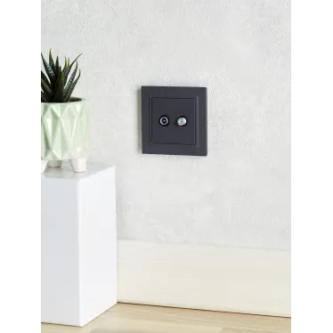 BRITE Рамка 1 пост IP44 РУ-1-БрГ-44 графит