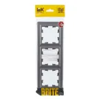 BRITE Рамка 3 поста РУ-3-БрС сталь
