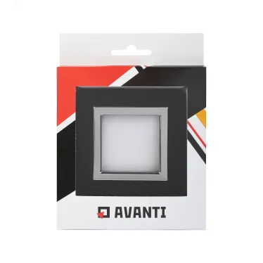 Рамка из алюминия, ''Avanti'', черная, 2 модуля