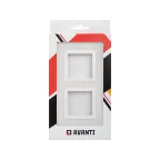 Рамка из натурального стекла, ''Avanti'', белая, 4 модуля
