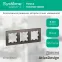 Рамка трехпостовая ATLASDESIGN универсальная мокко