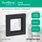 ATLASDESIGN AQUA 1-постовая РАМКА IP44, КАРБОН