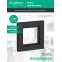 ATLASDESIGN AQUA 1-постовая РАМКА IP44, КАРБОН