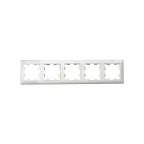 BRITE Рамка 5 постов РУ-5-Бр белый/белый IEK