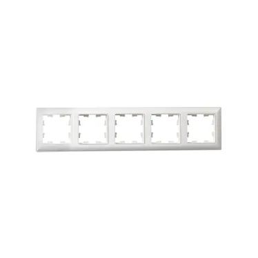 BRITE Рамка 5 постов РУ-5-Бр белый/белый IEK