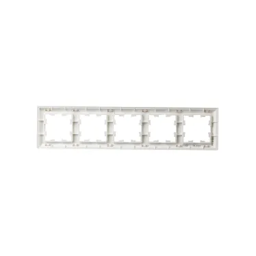BRITE Рамка 5 постов РУ-5-Бр белый/белый IEK