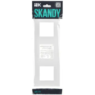 SKANDY Рамка 3-местная SK-F03W арктический белый IEK
