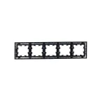 BRITE Рамка 5 постов РУ-5-Бр хром/черный IEK