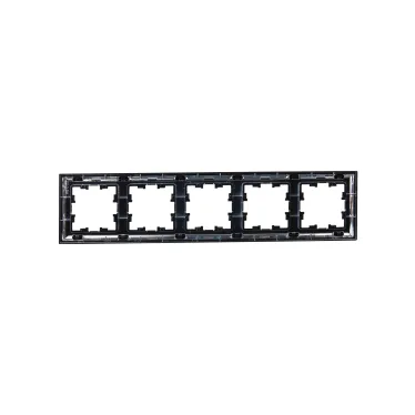 BRITE Рамка 5 постов РУ-5-Бр хром/черный IEK
