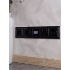 BRITE Рамка 5 постов РУ-5-Бр хром/черный IEK