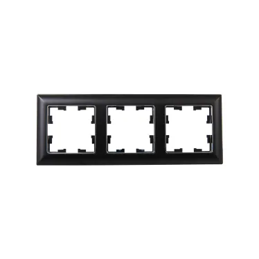 BRITE Рамка 3 поста РУ-3-Бр хром/черный IEK