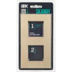 SKANDY Рамка 2-местная SK-F32Sh металл шампань IEK