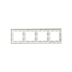 BRITE Рамка 4 поста РУ-4-2-Бр стекло белый матовый IEK