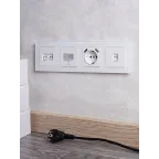 BRITE Рамка 4 поста РУ-4-2-Бр стекло белый матовый IEK