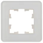BRITE Рамка 1 пост РУ-1-2-Бр стекло белый RE IEK