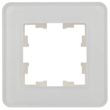 BRITE Рамка 1 пост РУ-1-2-Бр стекло белый RE IEK