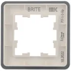 BRITE Рамка 1 пост РУ-1-2-Бр стекло белый RE IEK