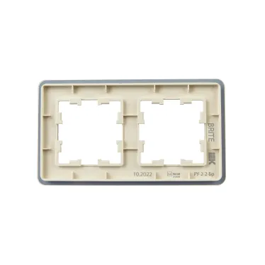 BRITE Рамка 2 поста РУ-2-2-Бр стекло песчаный RE IEK