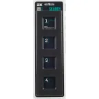 SKANDY Рамка 4-местная SK-F24G стекло графит IEK