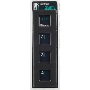 SKANDY Рамка 4-местная SK-F24G стекло графит IEK