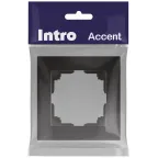 Рамка для розеток и выключателей Intro Accent 6-501-05 на 1 пост, СУ, антрацит