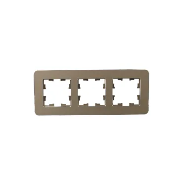 BRITE Рамка 3 поста РУ-3-1-Бр металл латунь RE IEK