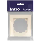 Рамка для розеток и выключателей Intro Accent 6-501-02 на 1 пост, СУ, слоновая кость