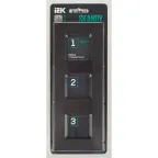SKANDY Рамка 3-местная SK-F33Bl металл черный IEK