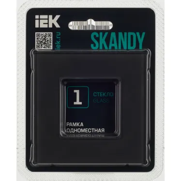 SKANDY Рамка 1-местная SK-F21G стекло графит IEK