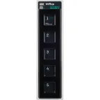SKANDY Рамка 5-местная SK-F25Bl стекло черный IEK