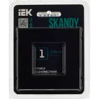 SKANDY Рамка 1-местная SK-F21Bl стекло черный IEK