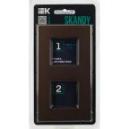 SKANDY Рамка 2-местная SK-F32Br металл шоколад IEK