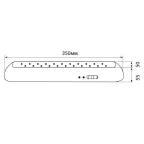 Светильник аварийного освещения аккумуляторный EL14 22 LED AC/DC Li-ION батарея, белый 350 *50*55 мм | 12634 | FERON