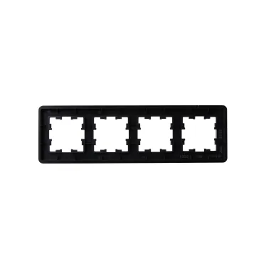 BRITE Рамка 4 поста РУ-4-2-Бр стекло черный RE IEK
