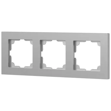 Рамка для розеток и выключателей Intro Accent 6-503-03 на 3 поста, СУ, алюминий